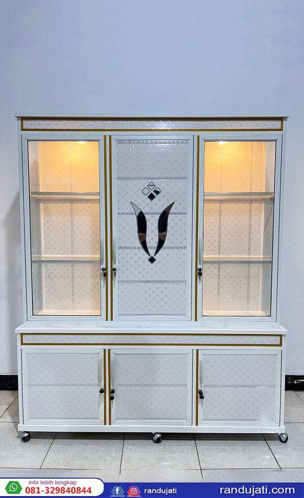 LEMARI HIAS ALUMUNIUM PINTU 3 CUSTOM